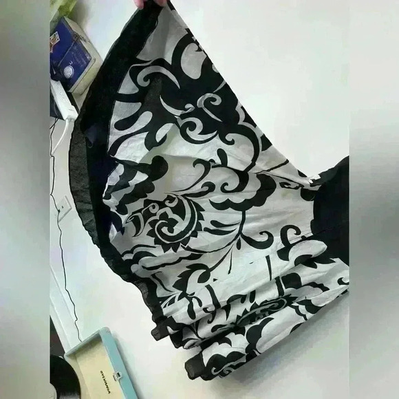 Y2K Costa Blanca Euro Summer Cotton Floral Black White Fairy Core Girl Dress XS - Picture 6 of 15